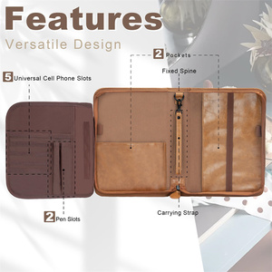 Custodia bibbia portante Organizer borsa bibbia marrone copertina per gli uomini con tasche in pelle PU copertina del <span class=keywords><strong>libro</strong></span> della bibbia - Product Image 3