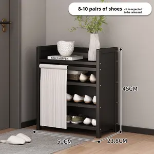 Meuble de rangement pour chaussures en bois pliable multi-niveaux simple pour la maison - Product Image 6