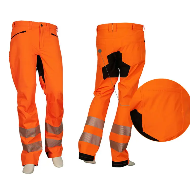 Pantalones de trabajo de seguridad de alta visibilidad, ropa de trabajo, pantalones Cargo con múltiples bolsillos para hombres, paños de trabajo