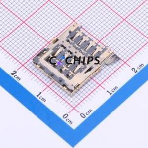 HYCW314-SIM08-180B SIM Card Connector SMD Connector Card Tray Type Micro SIM Card Card Holder With Card Detection - Product Image 2
