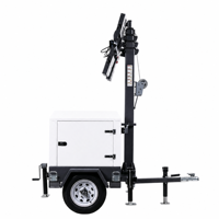 Tour d'éclairage mobile extérieure à LED diesel avec alimentation solaire et électrique DC, indice de protection IP66, blanc