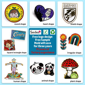 Professionele op maat gemaakte metalen badges, modekleding broches, hoedspelden, groothandel zachte en harde emaille revers pins met achterkaartje - Product Image 6