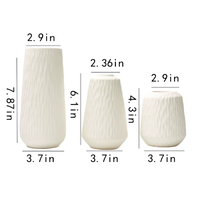 Style nordique grand luxe blanc en céramique rétro Vase moderne Simple Design pour la décoration intérieure pour mariage à la main argile fleur séchée