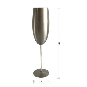 Preço de fábrica 250ml Vidro De Vinho Tinto Aço Inoxidável Antique champagne Flautas De Vidro Copo De Flauta Cálices Ativos - Product Image 6