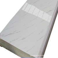 Panneaux muraux en plastique de pierre avec revêtement UV, ignifuges, imperméables, à grain continu, blanc jazz, lambris résistant au feu