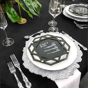Platos Base Decorativos de Plástico Morado de 13 Pulgadas al por Mayor para Decoración de Eventos y Fiestas con Temática de Boda Real - Product Image 5