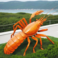 Statue de homard animatronique d'intérieur personnalisable pour centres commerciaux aéroports publics garderies maternelles écoles