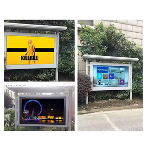 Máquina de publicidad al aire libre con dosel con energía solar | Pantalla LED a prueba de lluvia con refugio de ahorro de energía - Product Image 5