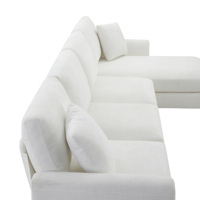 Canapé-lit sectionnel 5 places de luxe moderne en forme de L mobilier d'intérieur surdimensionné en chenille 2 oreillers gratuits pour salon appartement