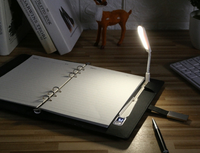 Business Planner A5 PU Cover Notebook Power Bank avec lampe de lecture LED Clé USB Chargement sans fil