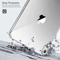Étui de tablette transparent noir en TPU pour iPad A16 11e génération 2025 10e génération 10,9 pouces 2022, étui antichoc en TPU pour tablette