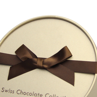 Boîte d'emballage ronde de luxe personnalisée pour chocolats avec plateau d'insertion pour chocolats