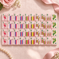 Jeu de Mahjong américain XL Hottie Pink Pop Divas, tuiles personnalisées avec motif Pop Art, 160 pièces en acrylique, pour cadeau de fête pour filles
