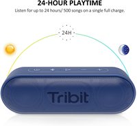 Altavoz TRIBIT XSound Go IPX7 de 16W, Compatible con Aplicaciones, Resistente al Agua, Emparejamiento TWS, Bajos Profundos, 16 Horas de Reproducción para Exteriores/Hogar