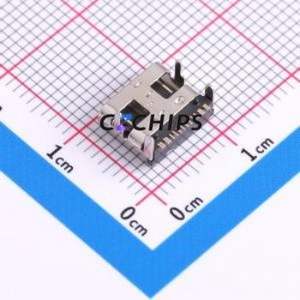 HX TYPE-C 16P SMT-J2.0 USB Connector SMD Connector Type-C Female Horizontal Mount 16P - Product Image 2