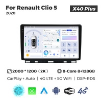 MEKEDE X10 X20 X30 X40 UIS7865 8+128G QLED AKM DSP CarPlay sans fil Android Auto pour Renault Clio 5 2020