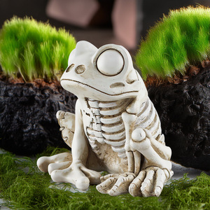 Figura Decorativa de Rana <span class=keywords><strong>Esqueleto</strong></span> de Resina - Decoración de Mesa para Halloween, Ambiente Festivo y Exhibición Navideña - Product Image 2