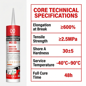 แผ่นผนัง MS 35 มาตรฐานคุณภาพสูง แข็งแรงทนทาน ปลอดสาร <span class=keywords><strong>Meko</strong></span> เป็นมิตรต่อสิ่งแวดล้อม พร้อมกาวซีลแลนท์ MS Polymer - Product Image 2