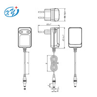 Alimentation XY personnalisée adaptateur secteur 12v2a EU avec certificat GS CE adaptateur AC-DC 5V 9V 12V 24V 1A 2A