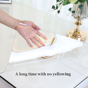 HuiHe Transparent Soft PVC Sheet in Roll Table Protector Table Cloth <strong>Thick</strong> Transparent <strong>Tablecloth</strong>