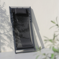 OSMEN Metris Chaise longue pliante pour balcon avec cadre en aluminium Chaises longues d'extérieur pour jardin et terrasse