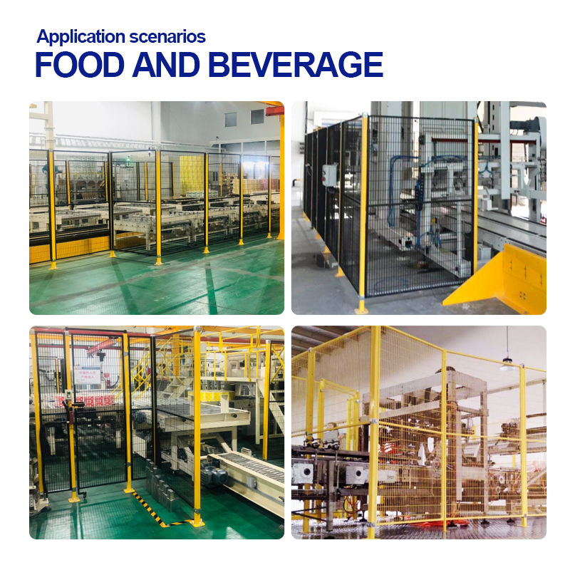 Secure Warehouse Robot Safety Fence Metal Workshop Guard Panel with ...