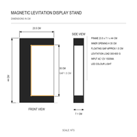 Support d'affichage à lévitation magnétique pour chaussures, avec éclairage LED, en acrylique noir brillant, fabrication OEM