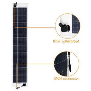 Panneaux solaires monocristallins flexibles et minces 85W, efficacité 21%, 1,3 kg légers, pour espaces étroits, caravane, camping-car - Product Image 2
