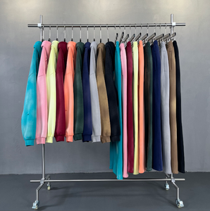 Sweat-shirt à capuche unisexe de haute qualité 360 g/m² personnalisé, surdimensionné, doublé polaire, délavé à l'acide, effet vieilli et déchiré - Product Image 1