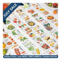 Usine bas prix PET Die-Cut fruits et légumes thème Washi ruban adhésif en papier sans acide pour les étudiants