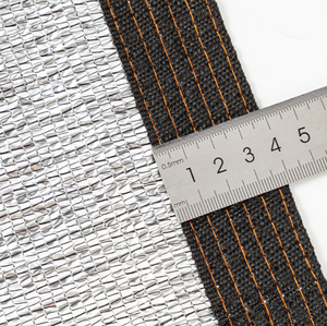 Silver Aluminum Mesh Fabric Strip Woven Metal Mesh Band for Awning Curtain and Outdoor Decoration - Product Image 1