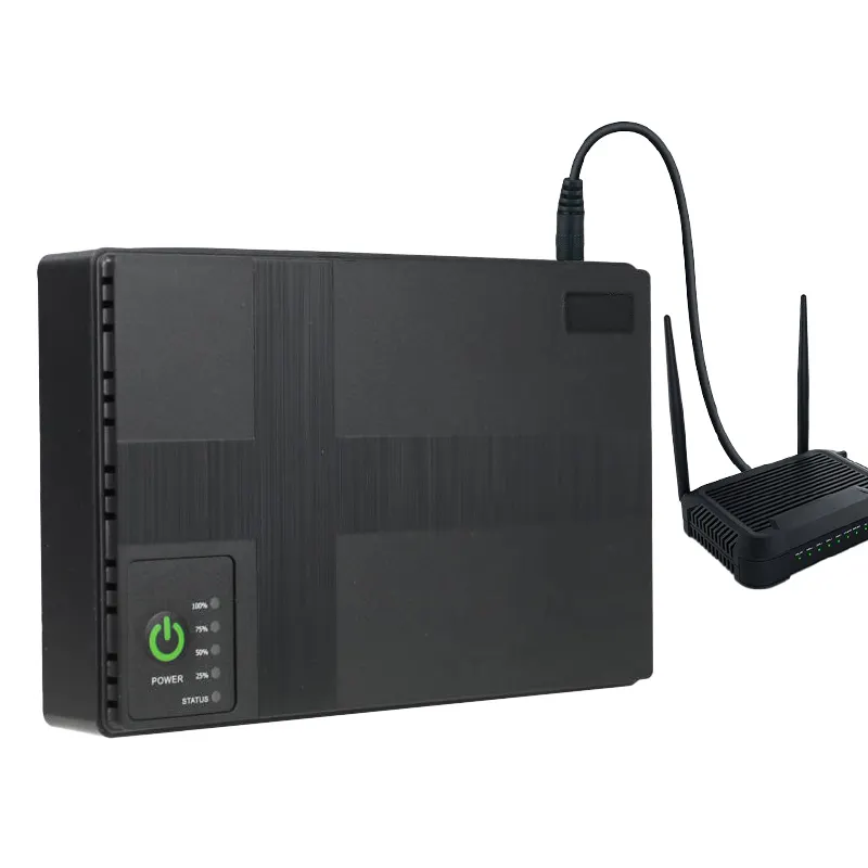 Mini UPS 12000 mAh 20000mAh pin dự phòng placa carga 18650 salida DC để AC 850av một 12V Para equipos de Internet vệ tinh