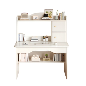 Bureau d'ordinateur moderne sur mesure OEM avec bibliothèque intégrée, en MDF, avec tiroirs de rangement, <span class=keywords><strong>pour</strong></span> salon ou bureau, compact, <span class=keywords><strong>pour</strong></span> ordinateur <span class=keywords><strong>portable</strong></span> - Product Image 1