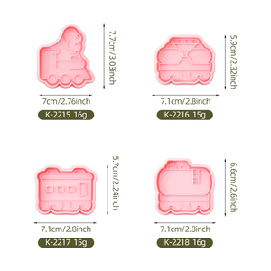 <span class=keywords><strong>Train</strong></span> loạt 3D phim hoạt hình Biscuit khuôn nhựa <span class=keywords><strong>Cookie</strong></span> Máy cắt cho Diy đất sét Giao thông vận tải hoạt hình in bánh quy - Product Image 6