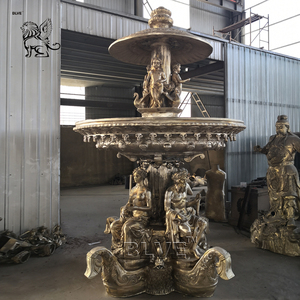 BLVE al aire libre famoso francés La Fontaine Des Fleuves fuentes cuadradas Metal dios griego gran bronce jardín fuente de agua - Product Image 4