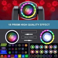 Mini projecteur LED 120W à faisceau arc-en-ciel, contrôle DMX512, tête mobile automatique, 18 prismes, éclairage de scène pour discothèque et fêtes