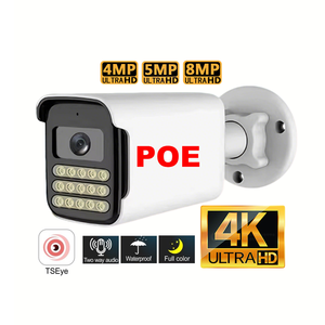 8MP PoE Network Security Camera H.265 Human Motion Tracking Two Way Voice Intercom Dual <b>Light</b> IR Full Color IP66 Outdoor - Product Image 1