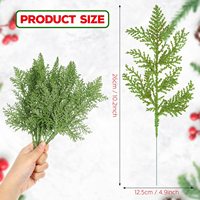 Jarum Pinus Glitter Buatan, Daun Pinus Emas Buatan, Hiasan Ranting untuk Pohon Natal, Karangan Bunga, Dekorasi Pintu Lengkung