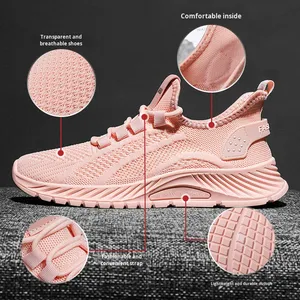 Zapatillas Deportivas Casuales para <span class=keywords><strong>Mujer</strong></span>, Zapatos <span class=keywords><strong>Deportivos</strong></span> Suaves para Correr con Nuevos Estilos, Material Superior <span class=keywords><strong>de</strong></span> Tejido <span class=keywords><strong>de</strong></span> Punto para Caminar en Otoño - Product Image 4