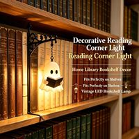 Lampe de bibliothèque LED suspendue vintage avec base de type serre-livres, lumière chaude pour la maison et le bureau
