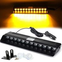 FDN S12 Auto-LED-Warnlicht für Windschutzscheibe Blinkende LED-Leuchte 12LED 12V Notfall-Polizeilicht für Fahrzeug-Notfälle