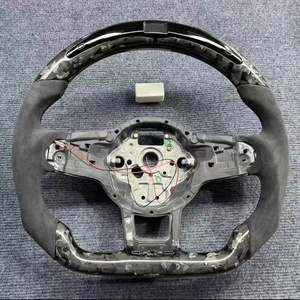 Volant en fibre de carbone pour Volkswagen VW <span class=keywords><strong>Golf</strong></span> MK7 7.5 GTI <span class=keywords><strong>GTD</strong></span> GTE 2013-2020 Polo GTI pour Tiguan Passat Volant LED - Product Image 1