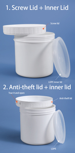 Vente chaude usine : Pots en plastique HDPE de 300 ml (10 oz) avec couvercle, qualité alimentaire, pour la conservation de sauces et poudres culinaires domestiques - Product Image 4