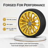 Velg Alloy Tempa Baru Berkilau Khusus 20x9 Mesh Gold 8x180 untuk Truk F150 Off-Road Tugas Berat