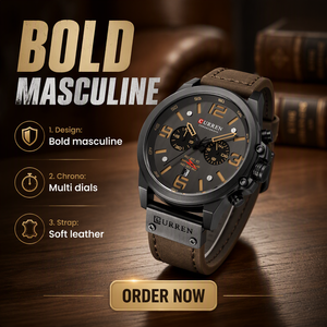 Orologio da Uomo CURREN 8314 all'Ingrosso, Lussuoso e alla Moda, Impermeabile 3ATM, con Data, Cronografo, Cinturino <span class=keywords><strong>in</strong></span> <span class=keywords><strong>Pelle</strong></span>, Orologio al Quarzo - Product Image 1