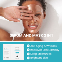 Cosmétiques coréens vente en gros soins de la peau 2 en 1 sérum et masque fondre cristal de collagène visage éclaircissant feuille anti-rides masque facial