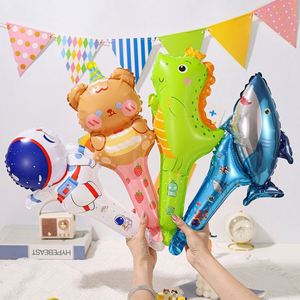 Mini Globos de Aluminio con Forma de Animales de Dibujos Animados, Multicolores, 50 Piezas/Bolsa, para Fiestas de Cumpleaños Infantiles y Juguetes - Product Image 5