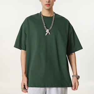 Camiseta de Hombre de Color Sólido, Básica, 100% Algodón, Tejido de Punto, Estilo Hip Hop, Casual, Manga Corta, Transpirable, Corte Regular, Cómoda para el Verano y Uso Diario - Product Image 1