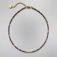 Collier délicat en perles de pierres précieuses facettées, en acier inoxydable, bijoux de boutique, cadeau pour femmes