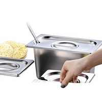 Barquettes carrées en acier inoxydable avec couvercles, couleur unie, pour confitures, lait, thé, et garnitures de perles, idéales pour les commerces
